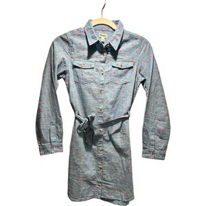 NWT Hatley Chambray Hearts Button Down Dress